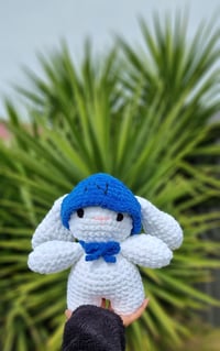 Image 3 of Handmade Crochet Bunny In Bucket Hat