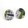 Large Pattern Studs - Green