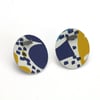 Large Pattern Studs - Yellow