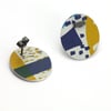 Large Pattern Studs - Yellow