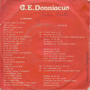 G.E. Donniacuo – Ci Proverò / Lui, Tu, Io