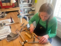 Image 4 of Make a Pair of Silver Hoop Earrings for 2 -5 people