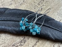 Image 5 of Apatite  Cluster Sterling Silver earrings. n48