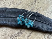 Image 4 of Apatite  Cluster Sterling Silver earrings. n48