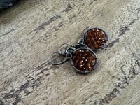 Image 4 of Hessonite Garnet sterling silver earrings. n40