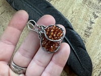 Image 5 of Hessonite Garnet sterling silver earrings. n40