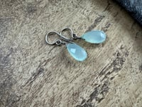 Image 4 of Water Green Calcedony earrings. n5