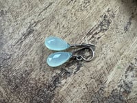 Image 1 of Water Green Calcedony earrings. n5