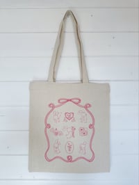 Image 4 of Coquette Bunnies totebag