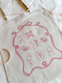 Image 2 of Coquette Bunnies totebag