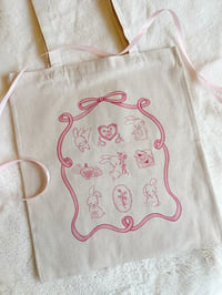 Image 1 of Coquette Bunnies totebag