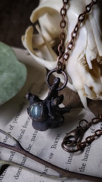 Image 5 of Striped Labradorite and Bone Amulet