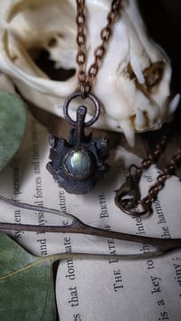 Image 3 of Striped Labradorite and Bone Amulet