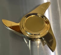 Image 2 of Player Wheels 3 Bar Shark Fin Knockoffs in Gold (recessed)