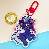 Image 4 of Bit Rate My Little Pony Inspired 2.5" Epoxy Keychain