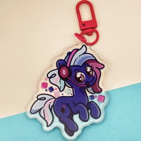 Image 3 of Bit Rate My Little Pony Inspired 2.5" Epoxy Keychain