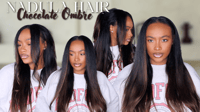 CHOCOLATE/CHESTNUT BROWN OMBRE VPART WIG