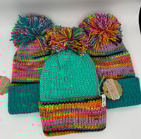 Image 1 of Confetti Knit Hats with Pom Pom