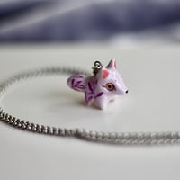 Image 2 of Lavender Fern Wolf Necklace