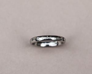 Image of  Platinum 3mm, Latin engraved ring