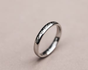 Image of  Platinum 3mm, Latin engraved ring