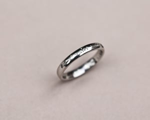 Image of  Platinum 3mm, Latin engraved ring