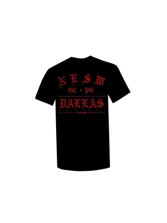 Image of DALLAS LOCALS ONLY TEE (BLK/RED)