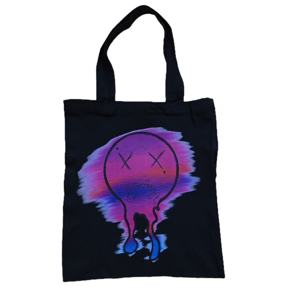 Image of Drippy face tote bag