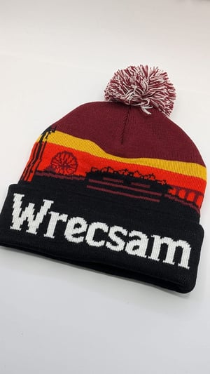 Image of Wrexham x Wrecsam Skyline Custom Bobble Hat 