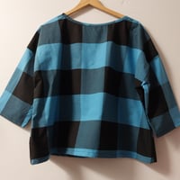 KylieJane Swing top -giant blue/black check