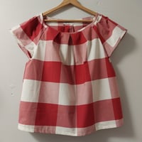 KylieJane Tilda top -giant red check