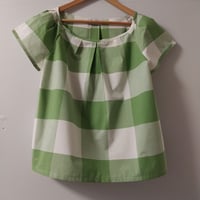 KylieJane Tilda top giant green check