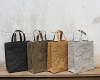 Image 1 of Washable paper tote bag with paper handles
