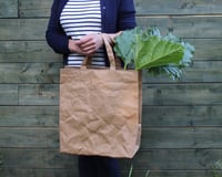 Image 2 of Washable paper tote bag with paper handles