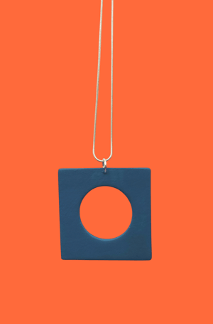 Image of Blue Square Pendant