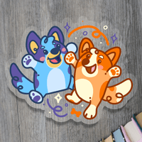 Bluey & Bingo Clear Vinyl Sticker