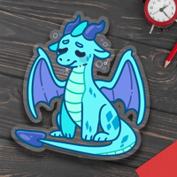 Sleepy Dragon CLEAR Vinyl Sticker