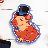 Dappybara Capybara Vinyl Matte Sticker