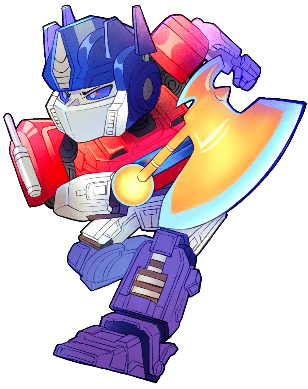 TF1 Optimus & Megatron Jumbo Stickers