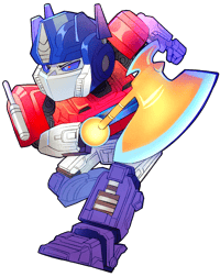 Image 4 of TF1 Optimus & Megatron Jumbo Stickers