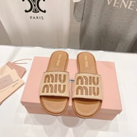 Image 1 of Miümiü Raffia Slides