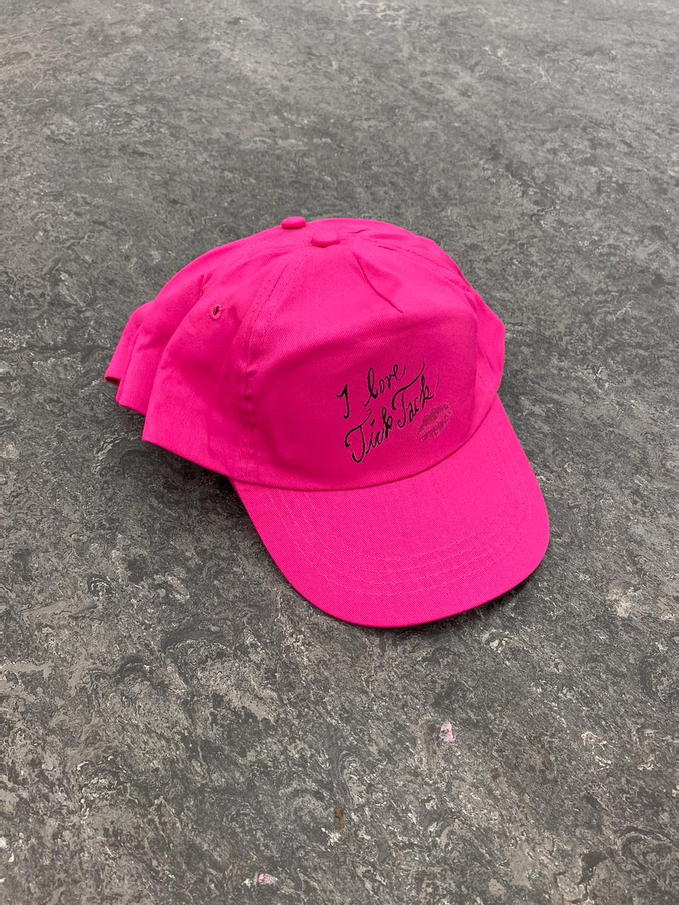 Image of "I love TICK TACK" Pink Cap