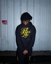Image 2 of HOODIE FLEX LIKE LOGO BLACK