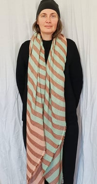 Image 3 of Carré foulard coloris "copper stripe"