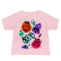 Image 3 of T-SHIRT: BABY - "HAPPY MONSTERS FACES"