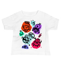 Image 1 of T-SHIRT: BABY - "HAPPY MONSTERS FACES"