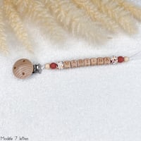 Image 4 of Attache tétine .. Fleur d'automne & terracotta ..