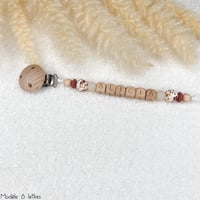 Image 3 of Attache tétine .. Fleur d'automne & Terre indienne ..