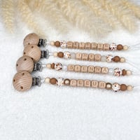 Image 1 of Attache tétine .. Fleur d'automne & Argan ..