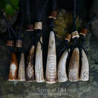 Image 1 of Deer Antler Bindrune and Spiral Pendants (PE1880)
